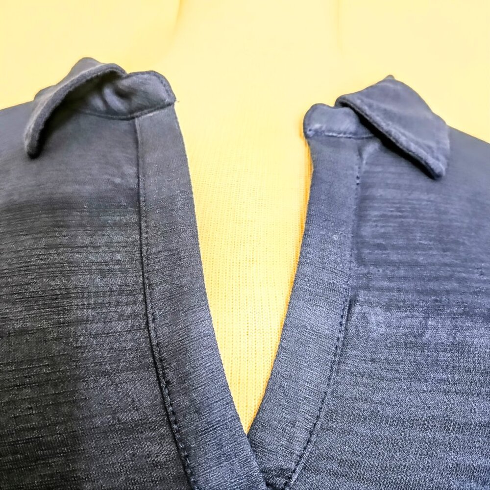 J.Jill Wearever Navy V Neck 1/2 Sleeve Jersey Knit Stretch Pullover Plus Sz 4X - Picture 8 of 11